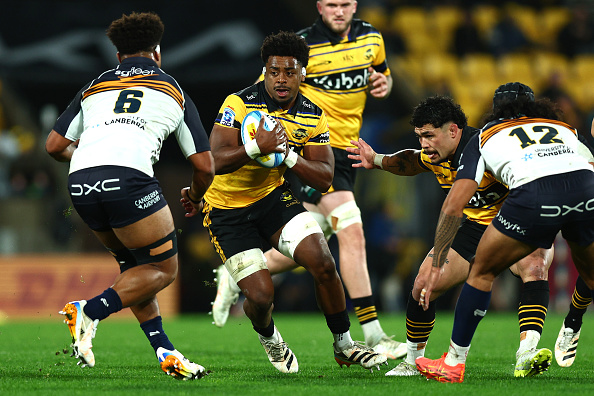 The Hurricanes' Peter Lakai runs the ball up against the Brumbies. Photo: Getty Images