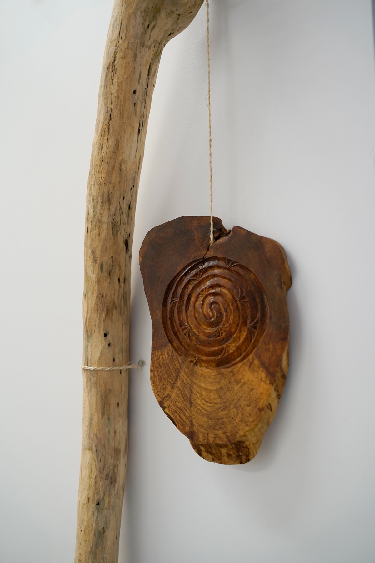 Installation photograph of Tūhono by Dunedin artist Hineaorangi Pakaua (2025/2026) at Blue Oyster...