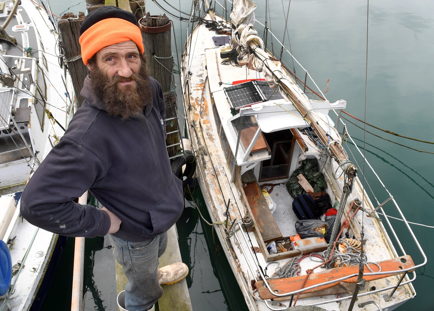 Murray Wakefield is shown on his boat in this 2018 photo. Photo: Stephen Jaquiery