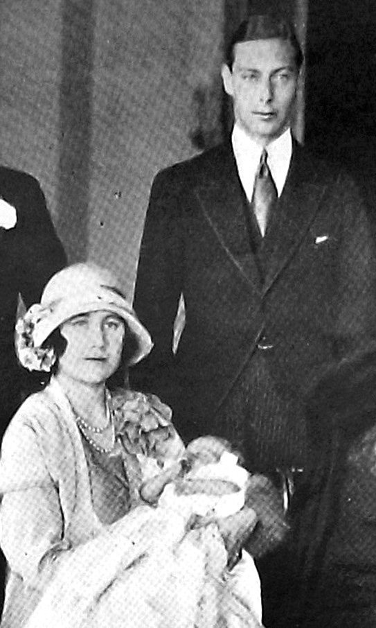 The christening of Britain’s Princess Elizabeth Alexandra Mary (the future Queen Elizabeth II) on...