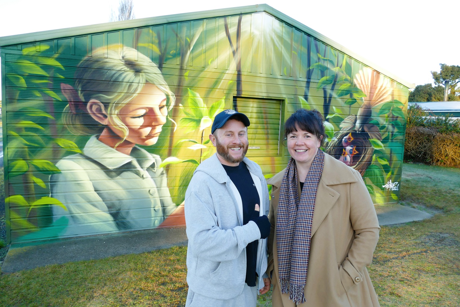 Coastal Classic committee member Dave Oshry and Livingstonia Park Beautification Project...