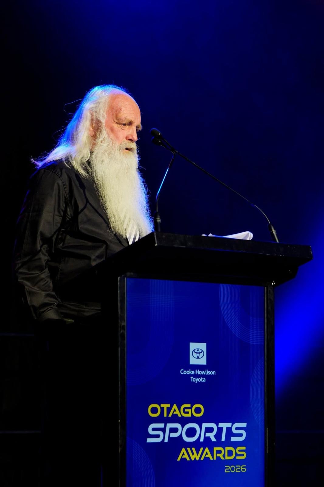 Baird after receiving his service to sports award at the Otago Sports Awards held at Dunedin’s...