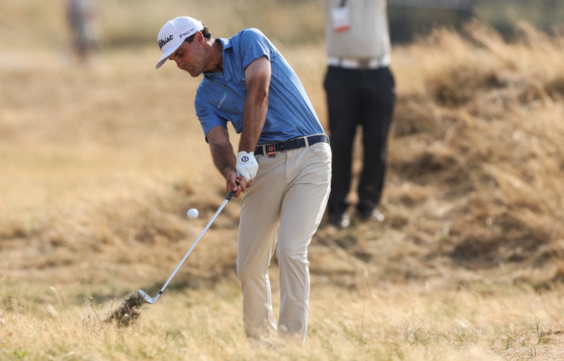 Jackson Suber in action on the 18th hole at Royal Birkdale Golf Club during the Open Championship...