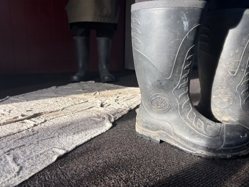 Ken and Fran Henderson's home was flooded during torrential rain this week. Photo: RNZ