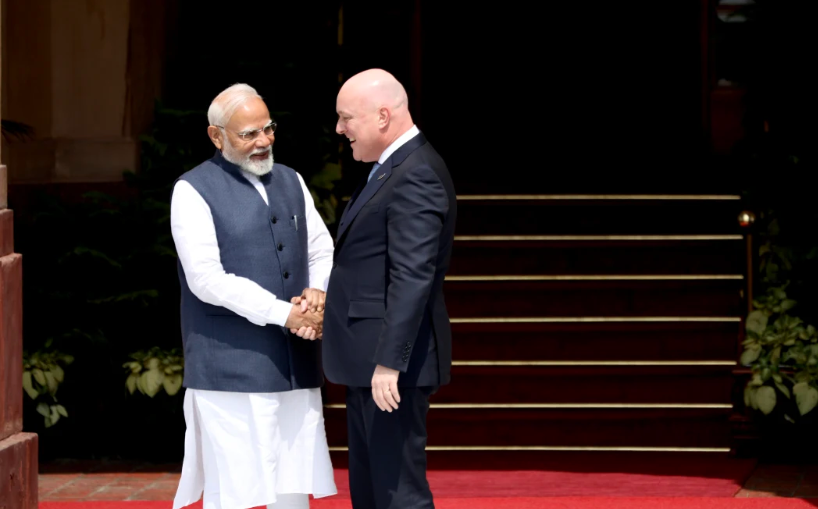 Christopher Luxon meets with Indian PM Narendra Modi in New Delhi. Photo: RNZ