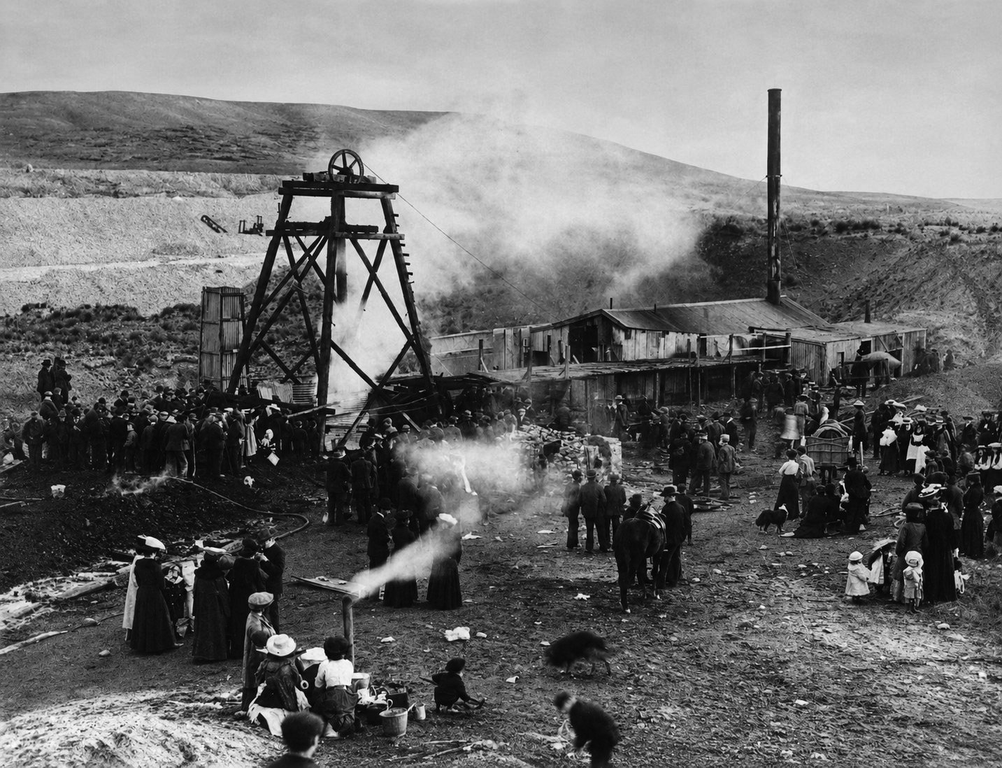 Alexandra 1906: the Molyneux Coal Mine, scene of dramatic rescue that saved four trapped miners....