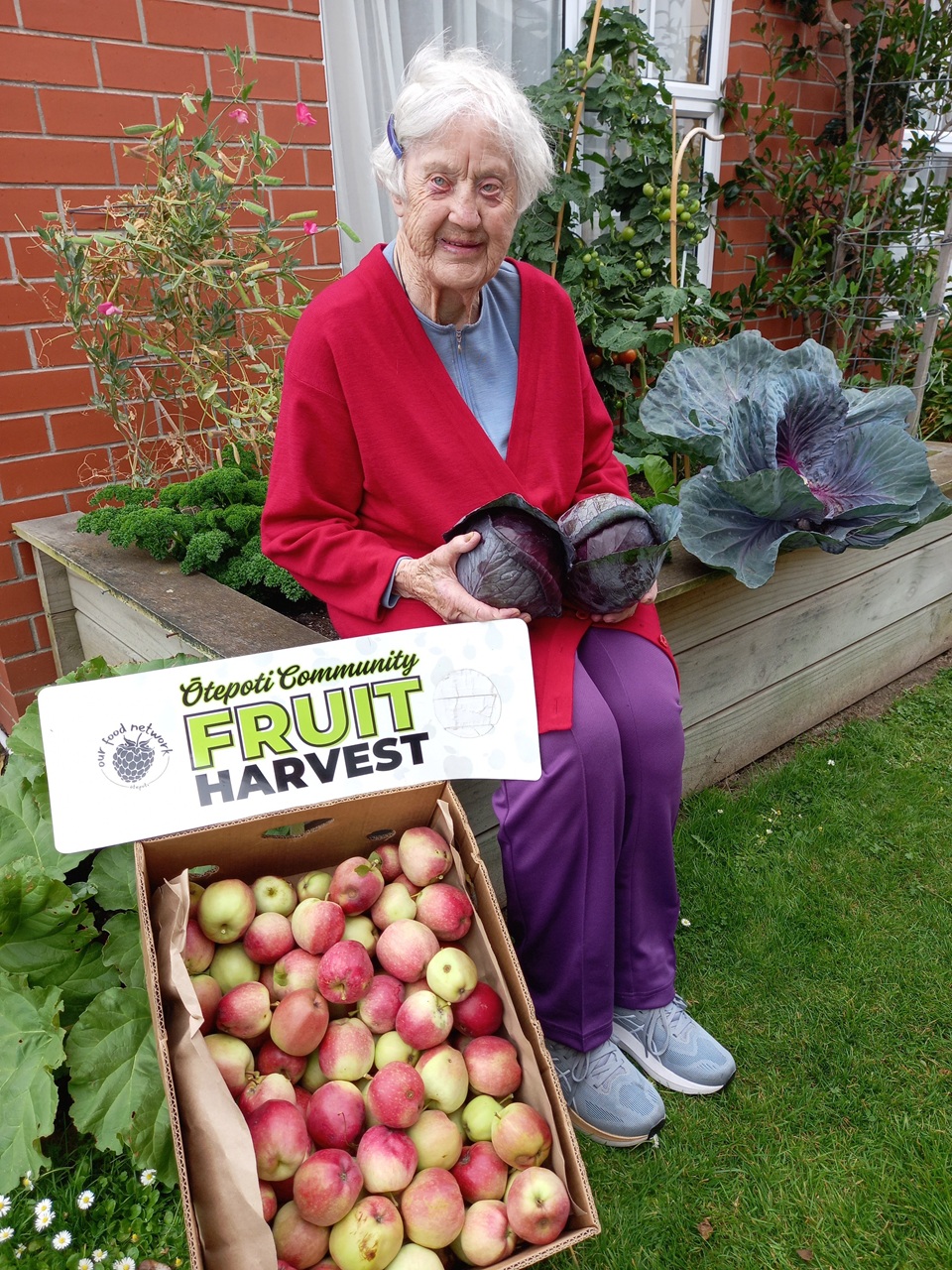 South Dunedin resident Mary Hossack, 90, was delighted with the produce harvested at her property...