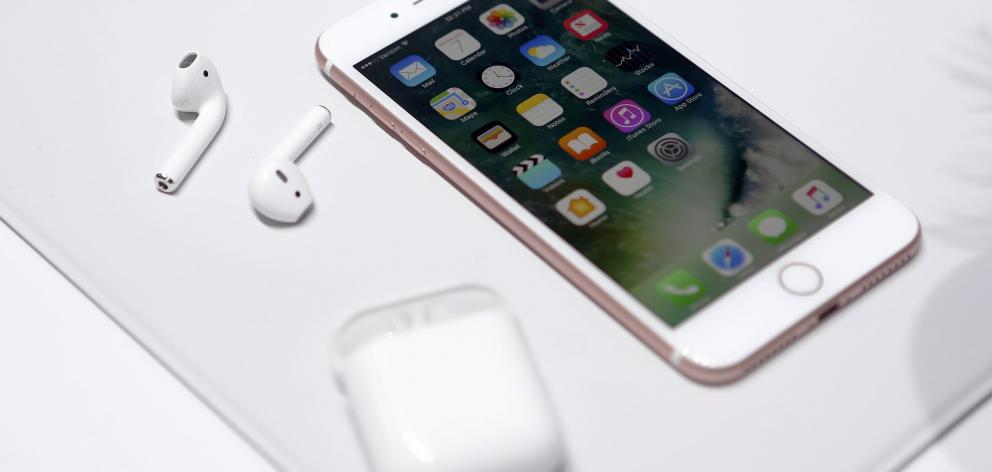 The Apple iPhone7 and AirPods. Photo: Reuters