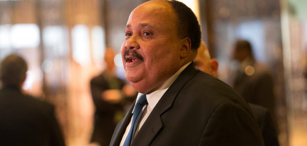 Martin Luther King III after meeting with Donald Trump in New York. Photo: Reuters 