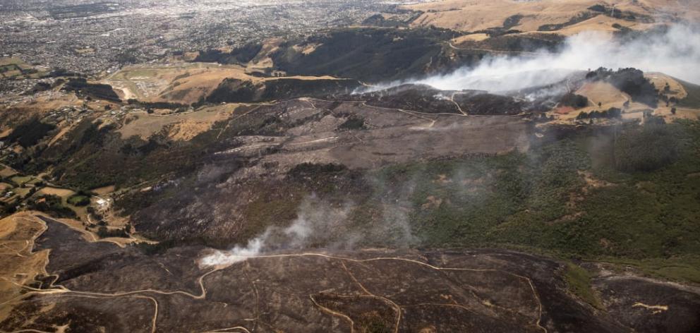 Damage caused by the fire. Photo: NZ Herald / George Heard
