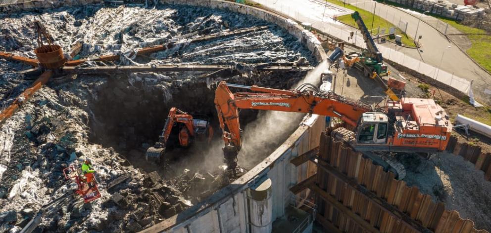 The fire-damaged wastewater treatment plant. Photo: Supplied Image / Christchurch City Council