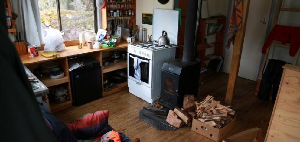 The interior of the warden's hut. Photo NZ Police