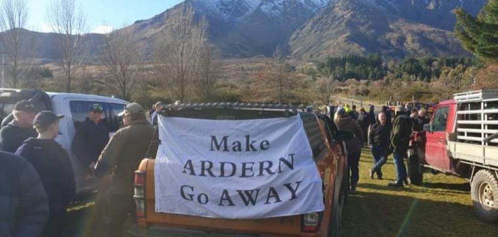 Protesters in Queenstown. Photo: Supplied