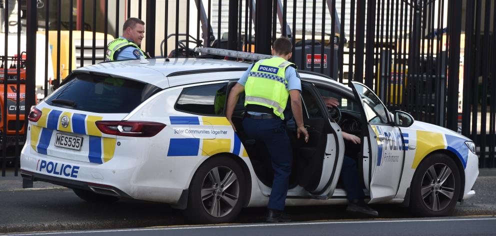 Police at the scene of the assault. Photo: Gregor Richardson