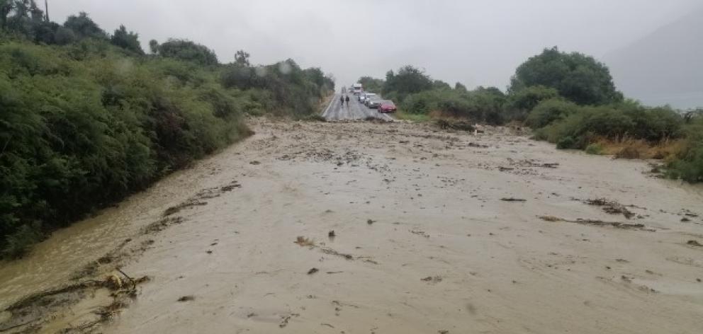 SH6 slip near Kingston. Photo: Aspiring Highways via QLDC SH6 slip near Kingston. Photo: Aspiring Highways via QLDC