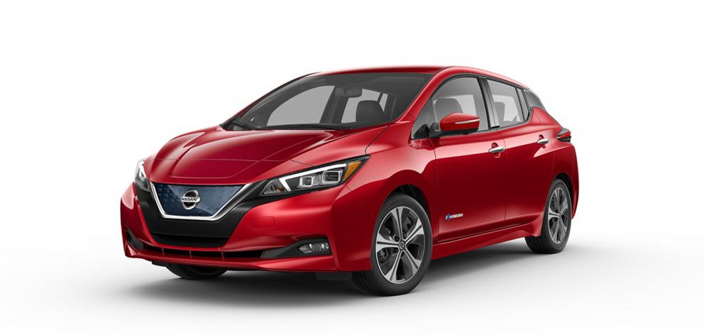 The latest model of the all-electric Nissan Leaf, unveiled this week. PHOTO: REUTERS
