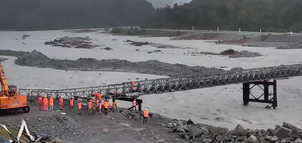 Contractors and Army Engineers have worked hard to restore the bridge. Photo: NZTA