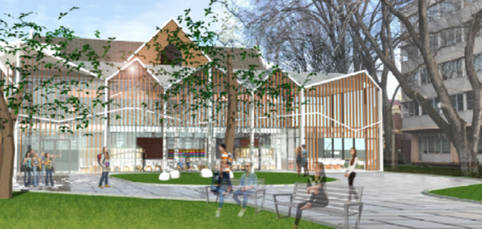 A concept design for the Creative Centre featuring St John's church. Image: supplied 