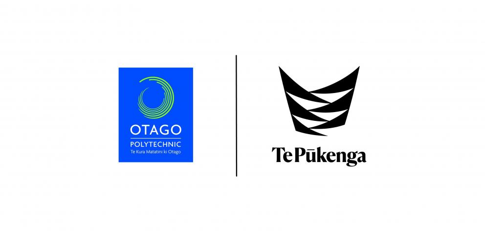 Otago Polytechnic/Te Pukenga co-branding logo that will be used at the polytechnic over the next...