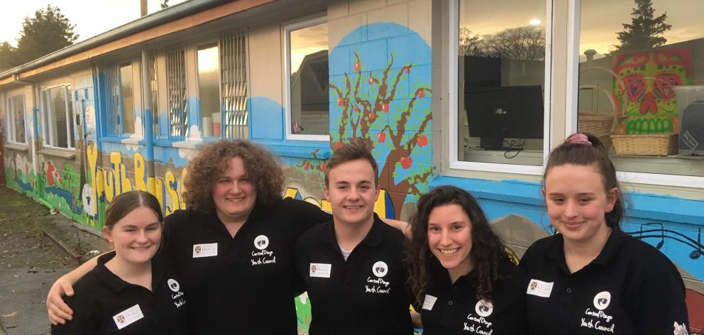 Central Otago Youth Council members (from left) Emily Bennett (18), Ethan Drake (15), Shaun...