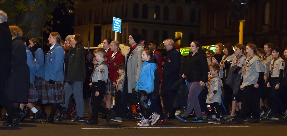 Young and old turned out to pay their respects at Dunedin's Anzac Day Dawn Service at Queens...