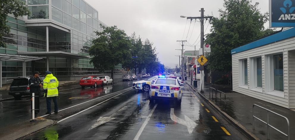 The Central Library (left) had to be evacuated. Photo: Vaughan Elder 