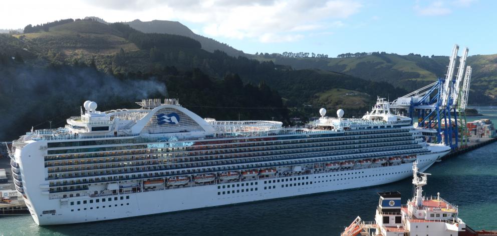 The Emerald Princes at Port Chalmers earlier this month. Photo: Linda Robertson