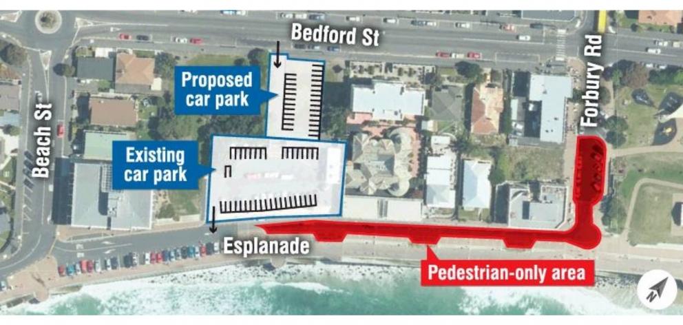 A graphic of the Esplanade pedestrianisation proposal.
