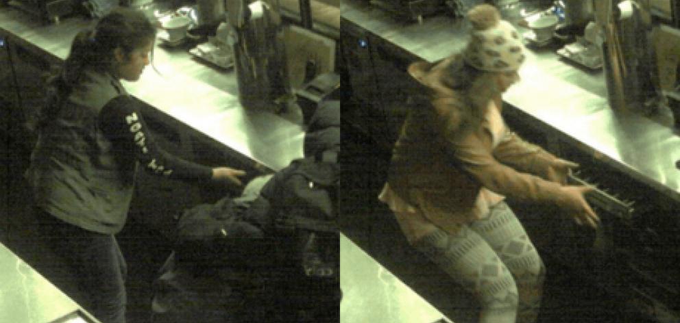 CCTV images show the theft of the safe after the Wellington quake. 