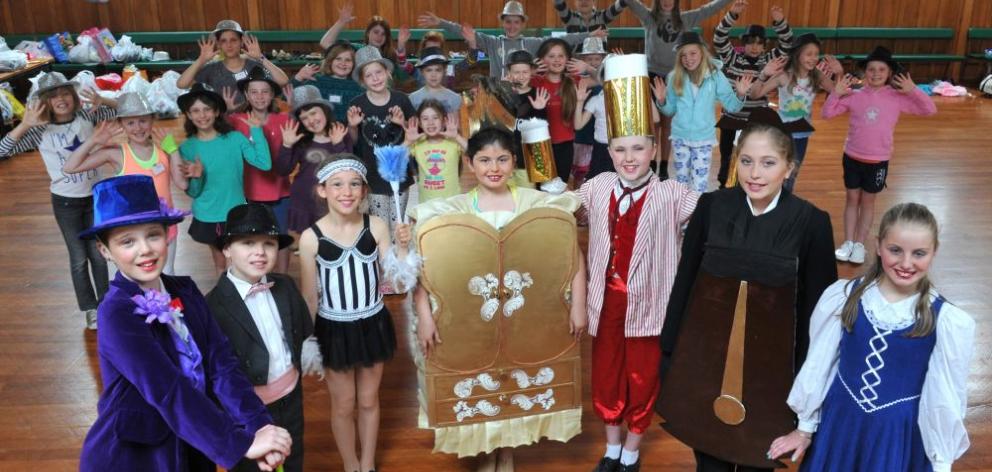 Music theatre pupils show off some of their costumes for  tonight. Photo by Gerard O'Brien. 