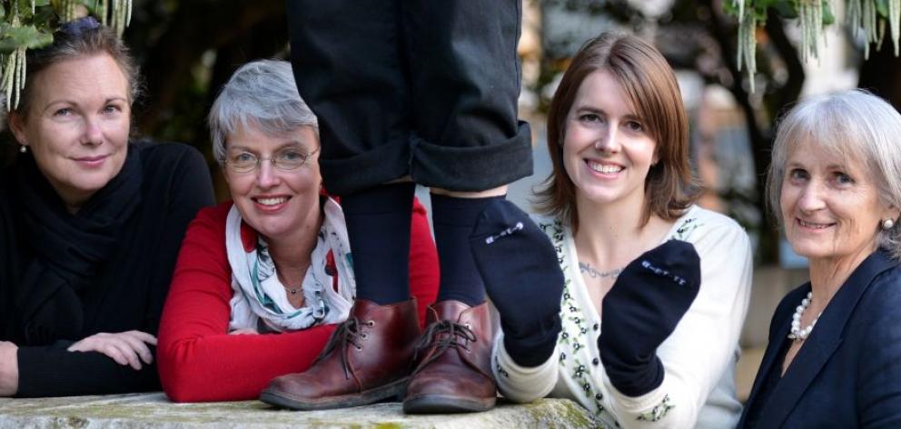 University of Otago researchers (from left) Associate Prof Cheryl Wilson, Linda Dunn, Rebecca Van Amber and Prof Raechel Laing. Photo by Stephen Jaquiery.