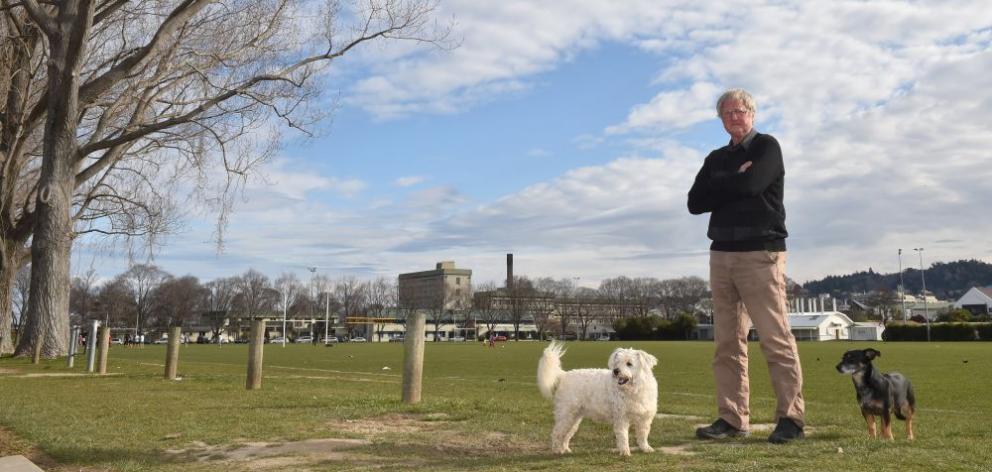 Dunedin man Bob Gillanders is taking aim at the Dunedin City Council over the cost of removing 12 Ontario poplars from beside Logan Park Dr last year. Photo by Gregor Richardson.