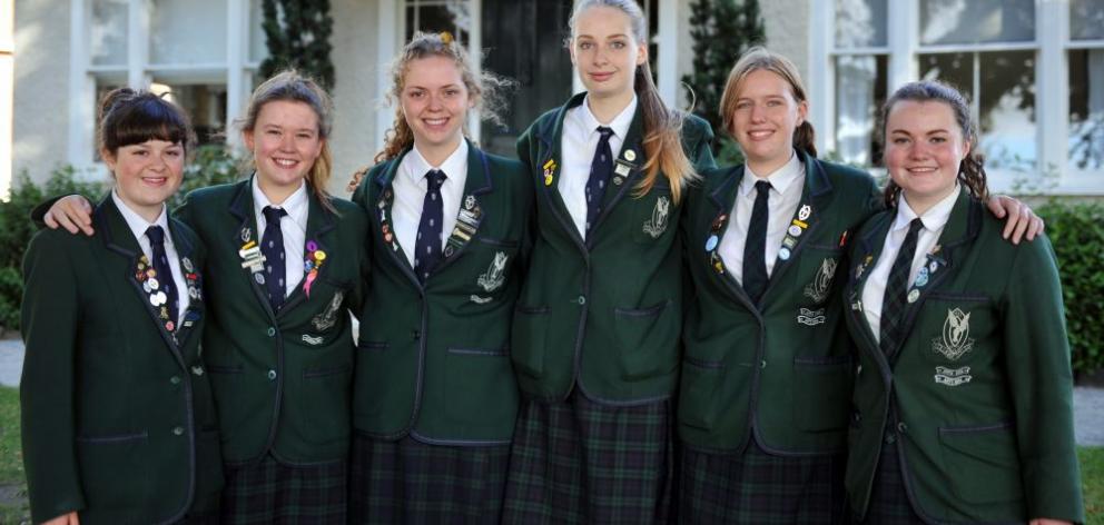 Columba College pupils (from left) Claire Anglin (17), Amira Alloo (17), Sarah Dippie (17), Elizabeth Yarnall (17), Annabelle Ritchie (16) and Caroline Moratti (16) will attend the 59th session of the Commission on the Status of Women in New York next wee