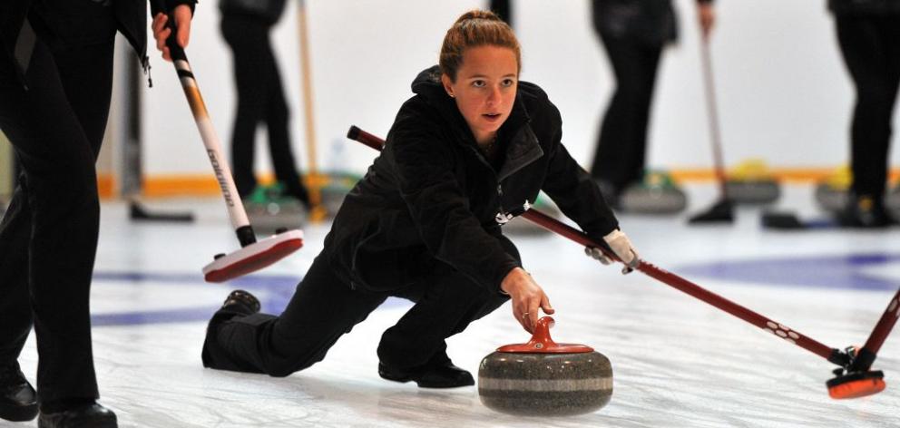 Jessica Smith (17), of Naseby, trains at the Dunedin Ice Stadium this week. Photo by Gregor Riochardson.  