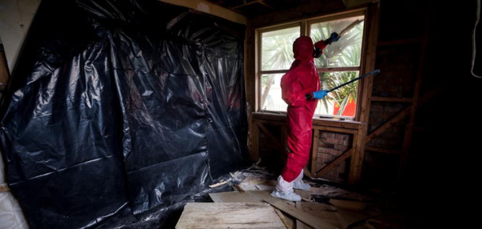 A house is decontaminated. Photo: NZ Herald