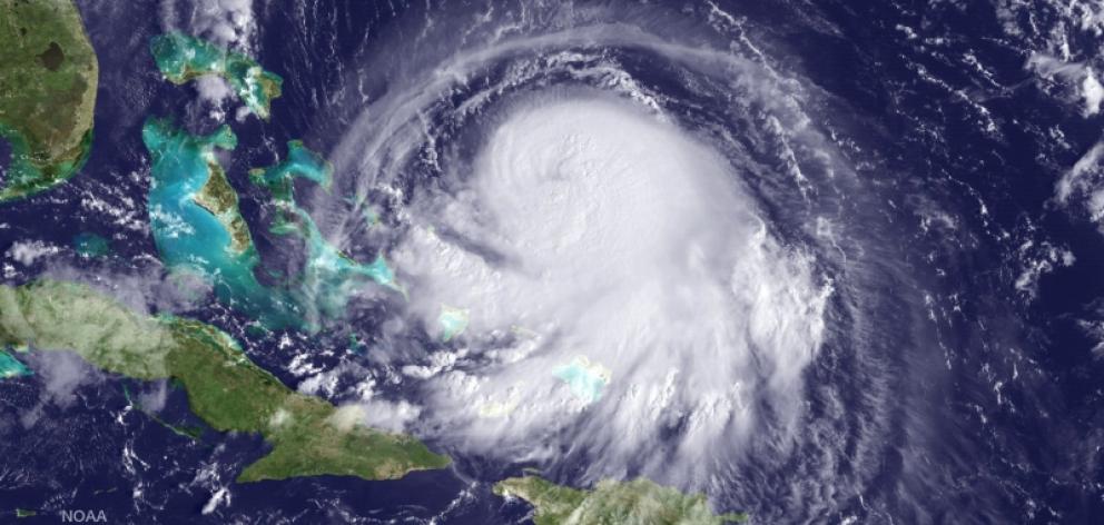 Hurricane Joaquin  seen approaching the Bahamas in this satellite image  on Wednesday night. Photo: Reuters/NOAA