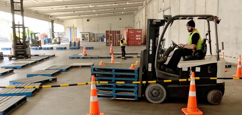 Drivers were assessed and marked as they negotiated the obstacle course. Photo: Geoff Sloan