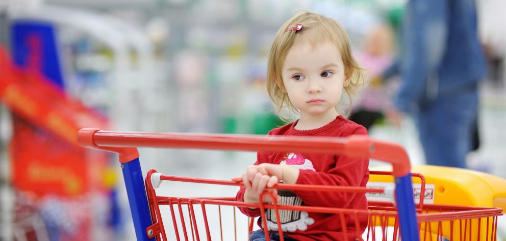 Supermarkets can be a noisy and challenging place for a child. Photo: Getty Images 