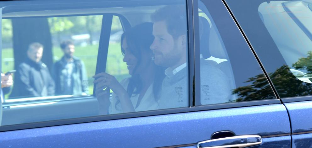 Prince Harry and Meghan Markle arrive for wedding rehearsals in Windsor. Photo: Getty Images 