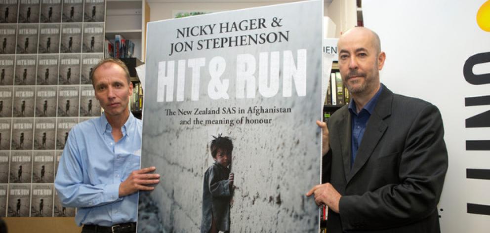 The book's authors, Nicky Hager (left) and Jon Stephenson. Photo: NZ Herald/Mark Mitchell