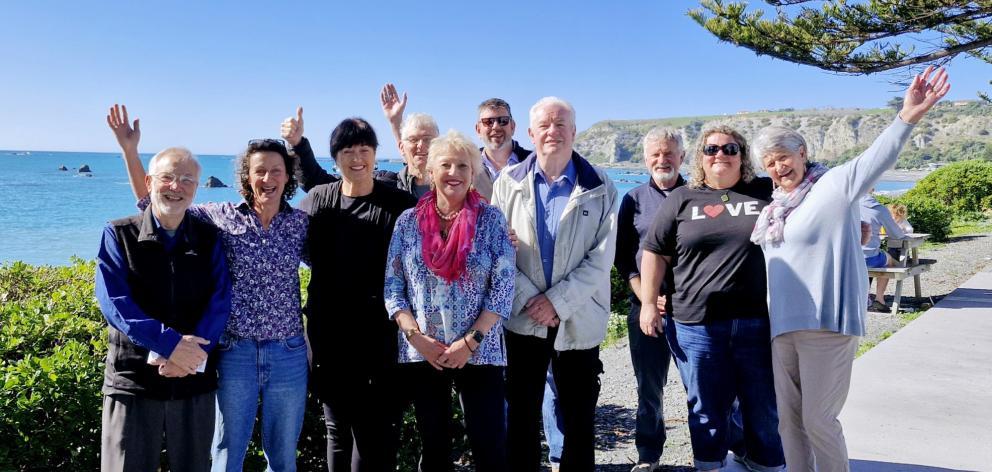 Nicky McArthur (front, centre) with the Kaikōura Dark Sky Trust team. Photo: Supplied by Kaikōura...