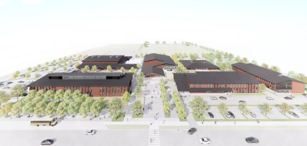 An artist’s impression of what Rolleston College’s new three-stage senior campus was set to look...