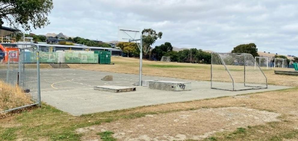Before work started on the new multi-sport surface. Photo: Supplied
