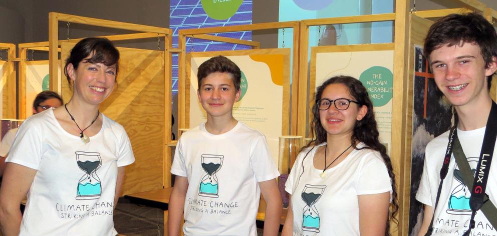 Opening day of the youth-led climate change exhibition. Otago Museum science engagement co...