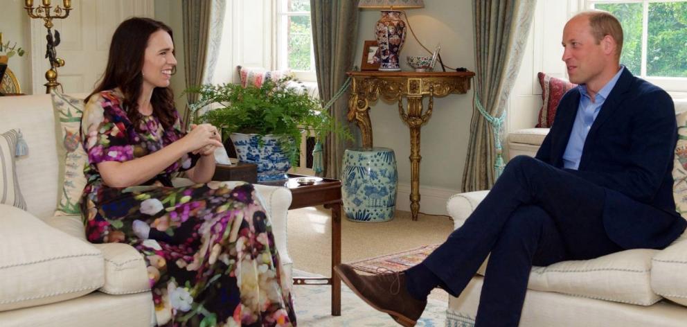 Prime Minister Jacinda Ardern met with the Duke of Cambridge today. Photo: PETER LIVINGSTONE /...