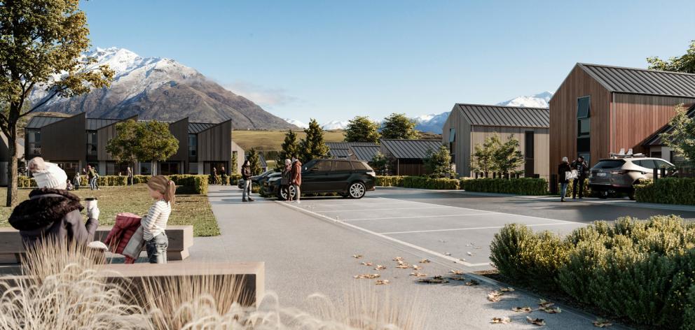 An artist's impression of the Jack's Point streetscape. Photo: Jack's Point Village