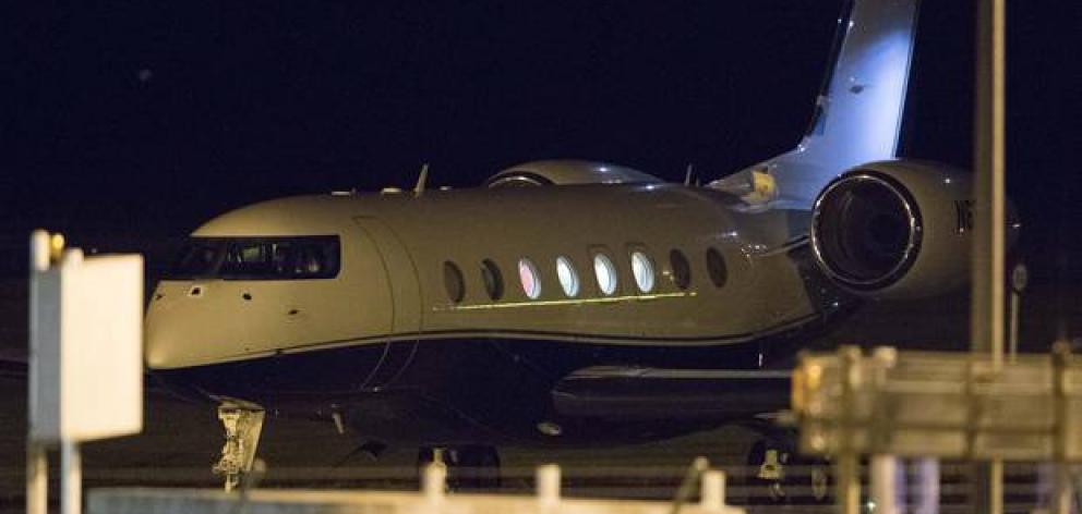 Barack Obama flew in on a private jet and landed in Auckland early this morning. Photo: NZ Herald