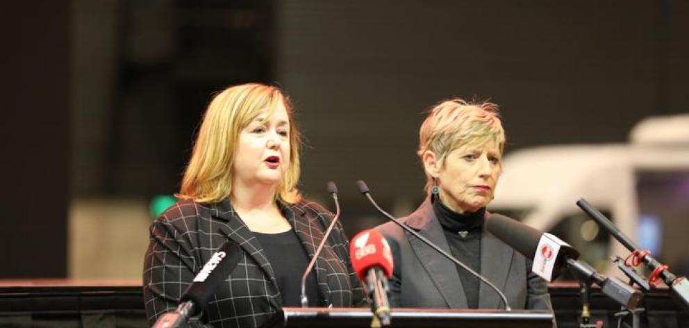 Government minister Megan Woods and Christchurch mayor Lianne Dalziel briefed media today about...