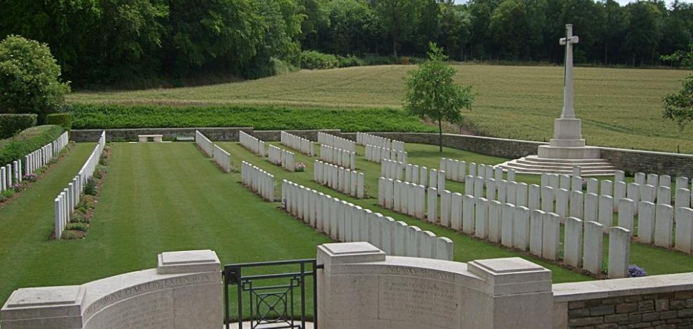 Mesnil Communal Cemetery in France. Supplied Mesnil Communal Cemetery in France. Supplied