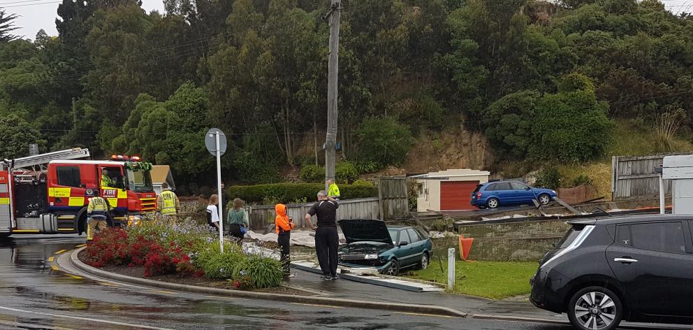 The crash happened on the corner of Musselburgh Rise and Royal Cres. Photo: supplied